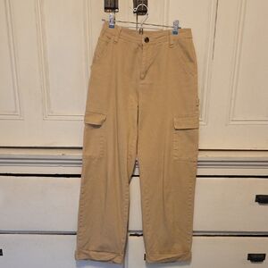 Sandy Liang Khaki Wide Leg Pants with Relaxed Fit